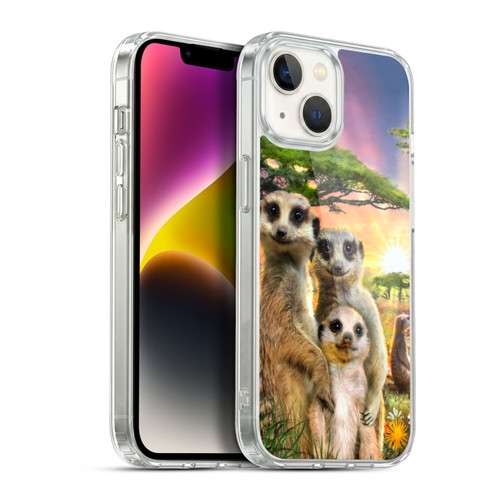 Aimee Stewart Animals Meerkats Soft Gel Case for Apple iPhone 14