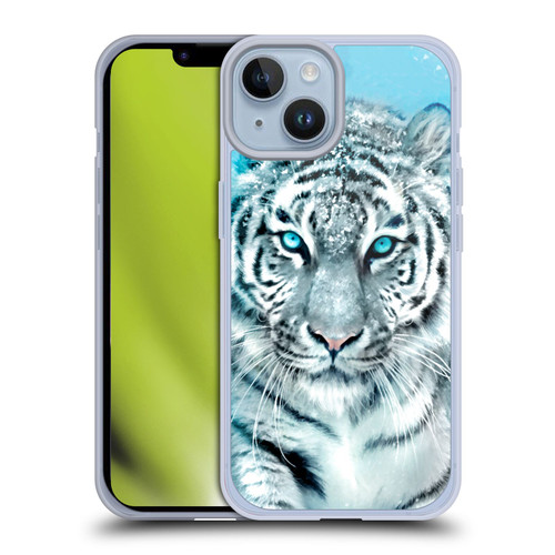 Aimee Stewart Animals White Tiger Soft Gel Case for Apple iPhone 14