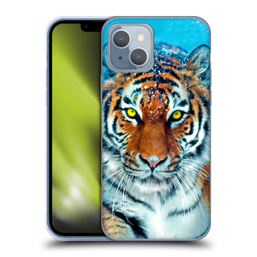 Aimee Stewart Animals Yellow Tiger Soft Gel Case for Apple iPhone 14