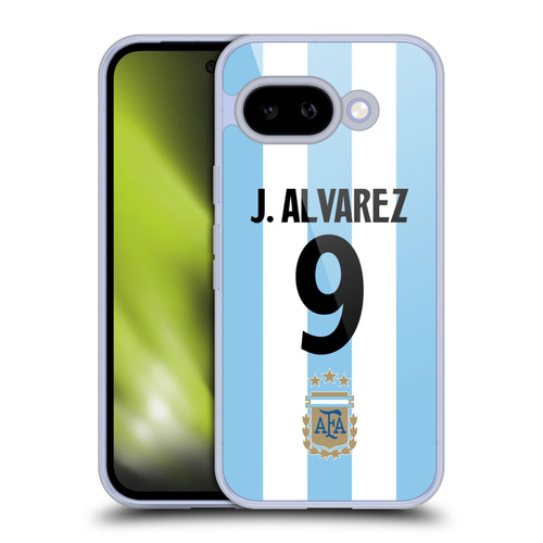 Argentina National Football Team 2024/25 Player Home Kit 1st Group Julián Álvarez Soft Gel Case for Google Pixel 9A