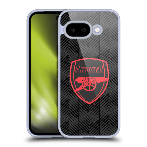 Arsenal FC Crest and Gunners Logo Black Soft Gel Case for Google Pixel 9A
