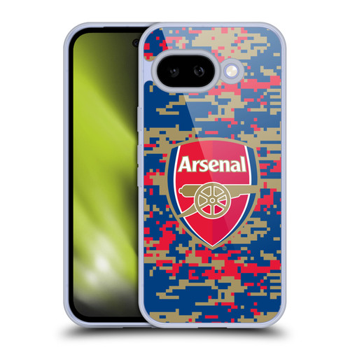 Arsenal FC Crest Patterns Digital Camouflage Soft Gel Case for Google Pixel 9A