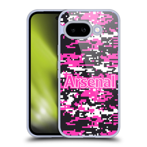 Arsenal FC Crest Patterns Pink Digital Camouflage Soft Gel Case for Google Pixel 9A