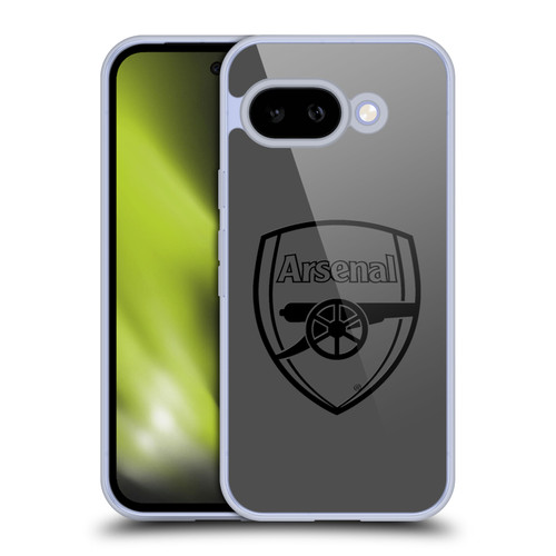 Arsenal FC Crest 2 Black Logo Soft Gel Case for Google Pixel 9A