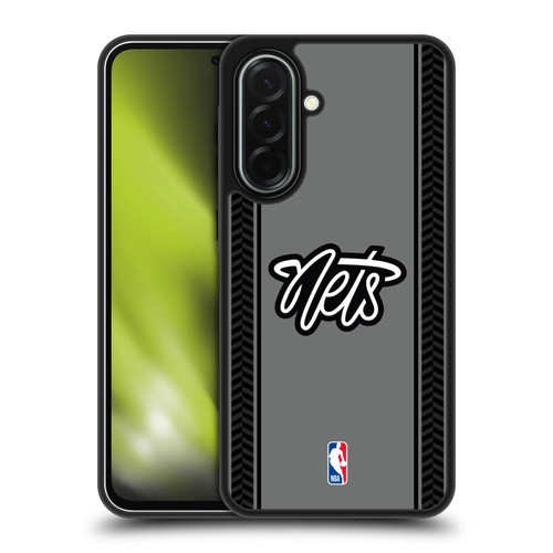 NBA Brooklyn Nets Logo Gray Design Gel Armour Case For Samsung Galaxy A36 5G