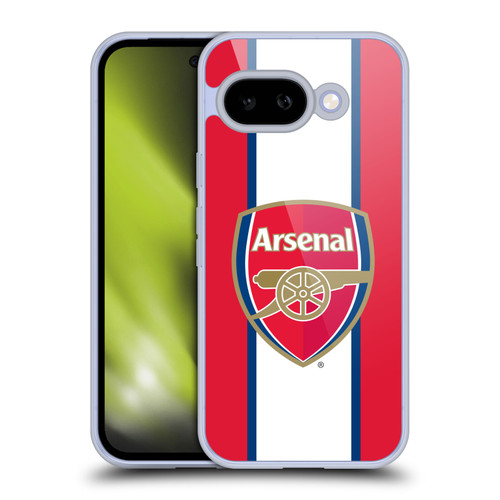 Arsenal FC Crest 2 Stripes 3 Soft Gel Case for Google Pixel 9A