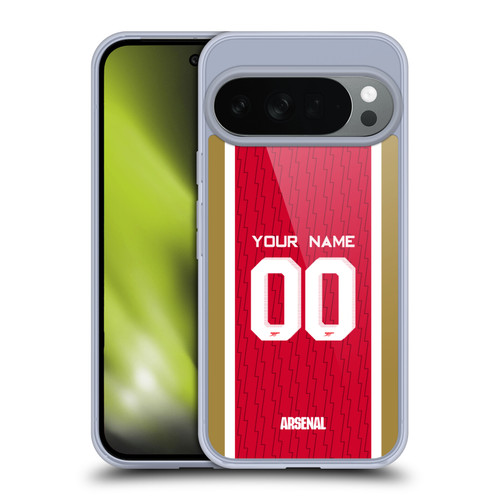 Custom Customised Personalised Arsenal FC 2023/24 Kit Home Soft Gel Case for Google Pixel 10