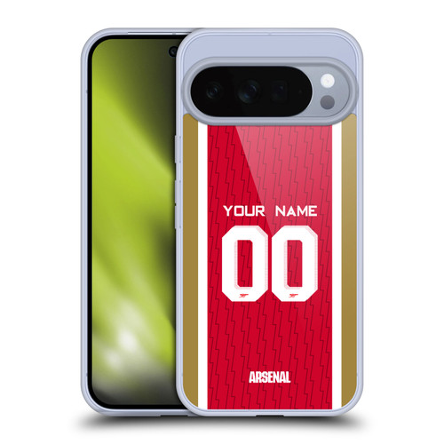 Custom Customised Personalised Arsenal FC 2023/24 Kit Home Soft Gel Case for Google Pixel 10 Pro XL