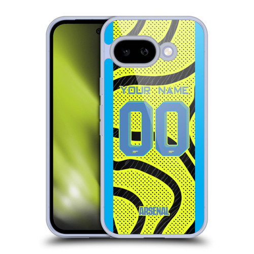 Custom Customised Personalised Arsenal FC 2023/24 Kit Away Soft Gel Case for Google Pixel 9A