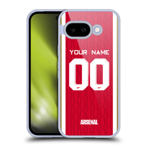 Custom Customised Personalised Arsenal FC 2023/24 Kit Home Soft Gel Case for Google Pixel 9A