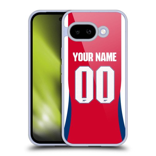 Custom Customised Personalised Arsenal FC 2024/25 Kit Home Soft Gel Case for Google Pixel 9A