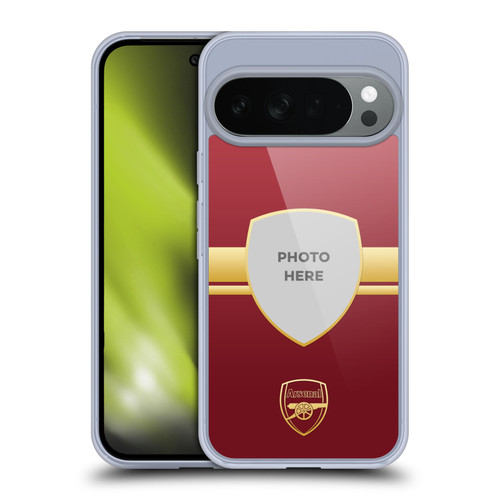 Custom Customised Personalised Arsenal FC Customised Photos Red and Gold Soft Gel Case for Google Pixel 10