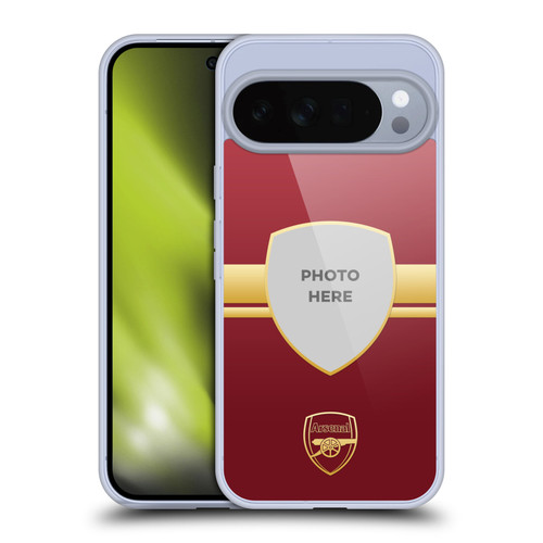 Custom Customised Personalised Arsenal FC Customised Photos Red and Gold Soft Gel Case for Google Pixel 10 Pro XL
