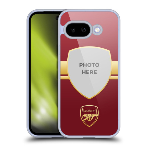 Custom Customised Personalised Arsenal FC Customised Photos Red and Gold Soft Gel Case for Google Pixel 9A