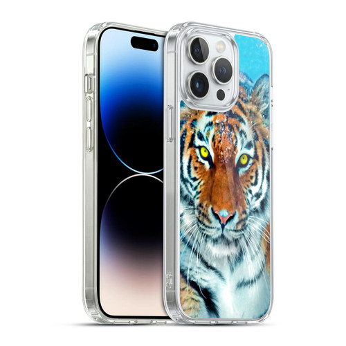 Aimee Stewart Animals Yellow Tiger Soft Gel Case for Apple iPhone 14 Pro Max & MagSafe