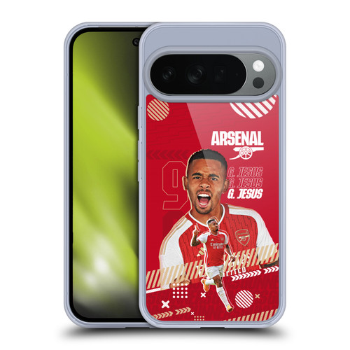 Arsenal FC 2023/24 First Team Gabriel Jesus Soft Gel Case for Google Pixel 10