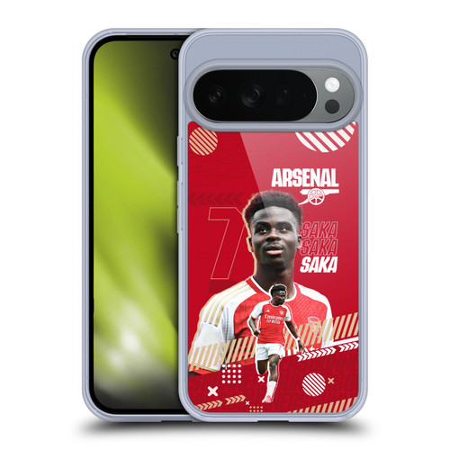Arsenal FC 2023/24 First Team Bukayo Saka Soft Gel Case for Google Pixel 10