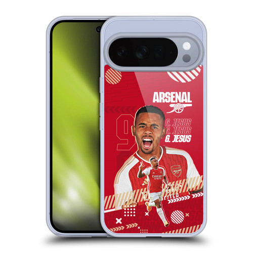 Arsenal FC 2023/24 First Team Gabriel Jesus Soft Gel Case for Google Pixel 10 Pro XL