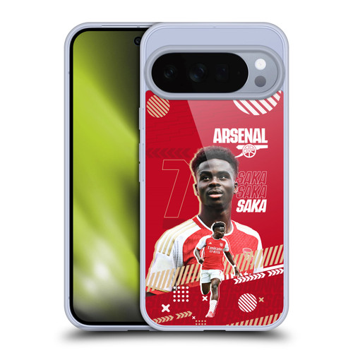 Arsenal FC 2023/24 First Team Bukayo Saka Soft Gel Case for Google Pixel 10 Pro XL