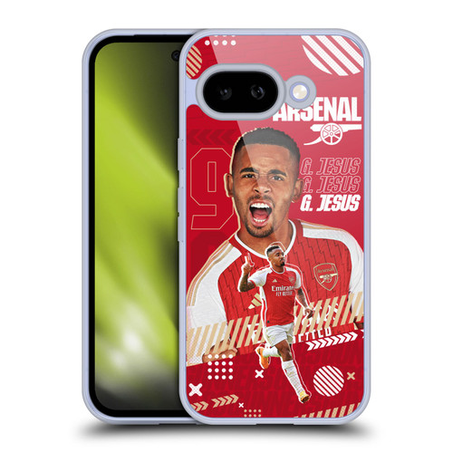 Arsenal FC 2023/24 First Team Gabriel Jesus Soft Gel Case for Google Pixel 9A