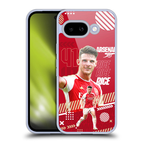 Arsenal FC 2023/24 First Team Declan Rice Soft Gel Case for Google Pixel 9A