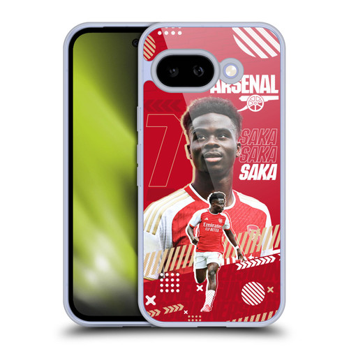 Arsenal FC 2023/24 First Team Bukayo Saka Soft Gel Case for Google Pixel 9A