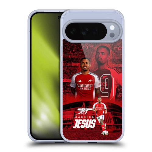 Arsenal FC 2024/25 First Team Gabriel Jesus Soft Gel Case for Google Pixel 10 Pro XL