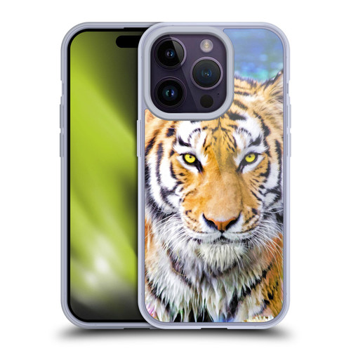 Aimee Stewart Animals Tiger and Lily Soft Gel Case for Apple iPhone 14 Pro