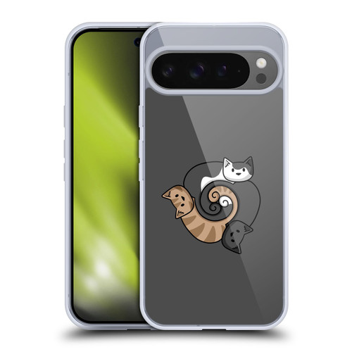 Beth Wilson Doodle Cats 2 Three Triskelion Soft Gel Case for Google Pixel 9 Pro XL