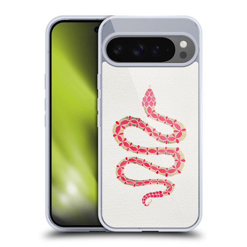 Cat Coquillette Animals Snake Pink Soft Gel Case for Google Pixel 9 Pro XL