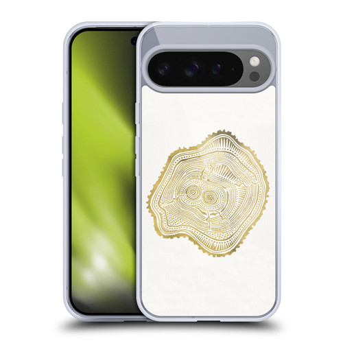 Cat Coquillette Nature Gold Peach Leaf Soft Gel Case for Google Pixel 9 Pro XL
