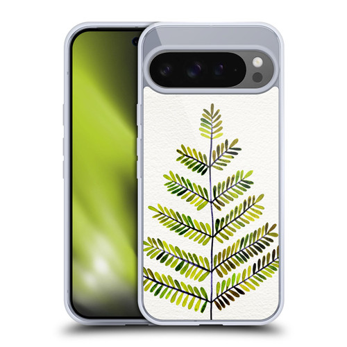 Cat Coquillette Nature Leaflets Green Soft Gel Case for Google Pixel 9 Pro XL