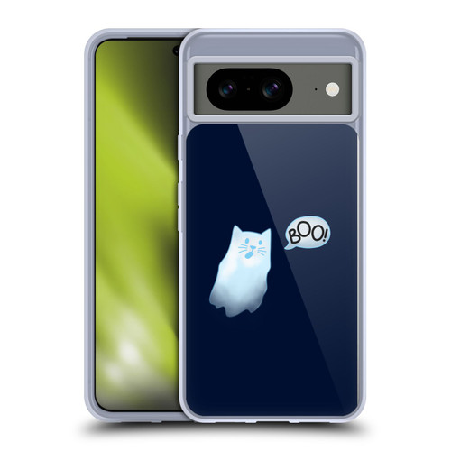 Beth Wilson Doodle Cats 2 Boo Halloween Ghost Soft Gel Case for Google Pixel 8