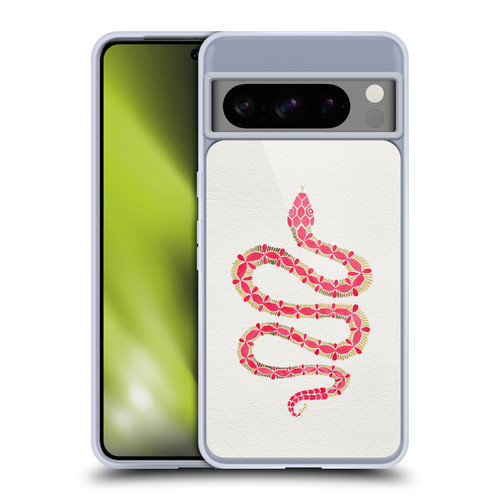 Cat Coquillette Animals Snake Pink Soft Gel Case for Google Pixel 8 Pro