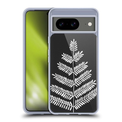 Cat Coquillette Nature Leaflets Black Soft Gel Case for Google Pixel 8