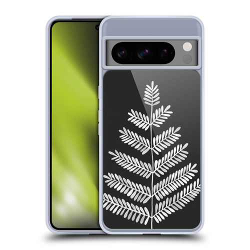 Cat Coquillette Nature Leaflets Black Soft Gel Case for Google Pixel 8 Pro