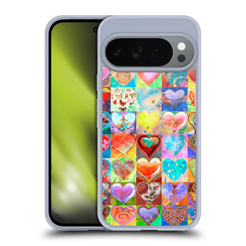 Aimee Stewart Colourful Sweets Hearts Grid Soft Gel Case for Google Pixel 10