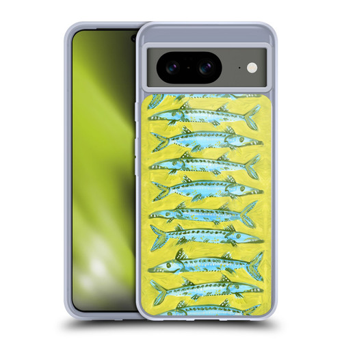 Cat Coquillette Sea Barracuda Yellow Soft Gel Case for Google Pixel 8