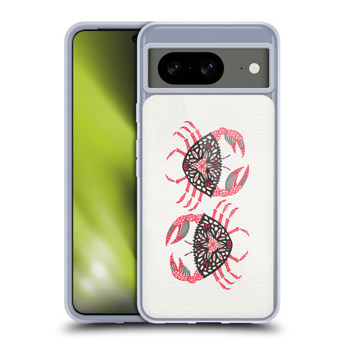 Cat Coquillette Sea Pink Crab Soft Gel Case for Google Pixel 8
