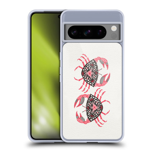 Cat Coquillette Sea Pink Crab Soft Gel Case for Google Pixel 8 Pro