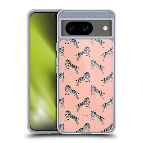Cat Coquillette Tropical Wildlife Zebra Leap Pattern Soft Gel Case for Google Pixel 8