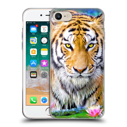 Aimee Stewart Animals Tiger and Lily Soft Gel Case for Apple iPhone 7 / 8 / SE 2020 & 2022