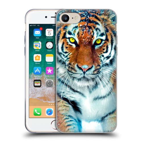 Aimee Stewart Animals Yellow Tiger Soft Gel Case for Apple iPhone 7 / 8 / SE 2020 & 2022