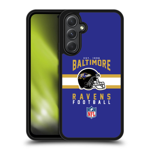 NFL Baltimore Ravens Graphics Helmet Typography Gel Armour Case For Samsung Galaxy A54 5G