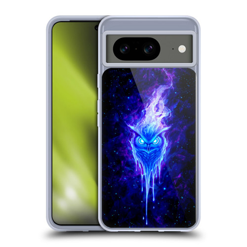 Christos Karapanos Mythical Art The Wisdowl Blue Soft Gel Case for Google Pixel 8