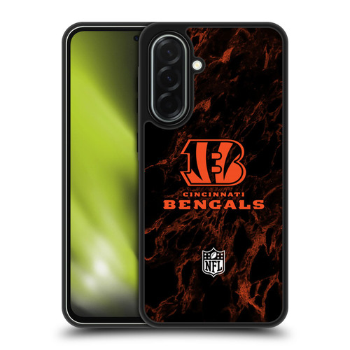 NFL Cincinnati Bengals Graphics Coloured Marble Gel Armour Case For Samsung Galaxy A36 5G