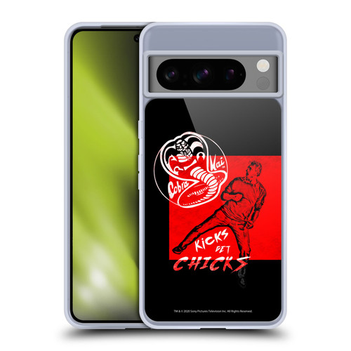 Cobra Kai Composed Art John Lawrence Kicks Soft Gel Case for Google Pixel 8 Pro