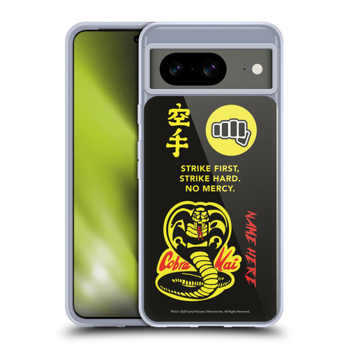 Custom Customised Personalised Cobra Kai Art Name In Strike Logo Soft Gel Case for Google Pixel 8