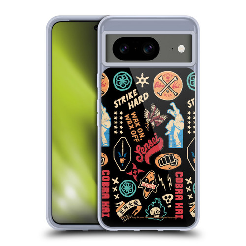 Cobra Kai Season 5 Key Art Icons Pattern Soft Gel Case for Google Pixel 8