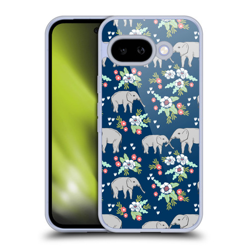 Andrea Lauren Design Animals Floral Elephant Soft Gel Case for Google Pixel 9A